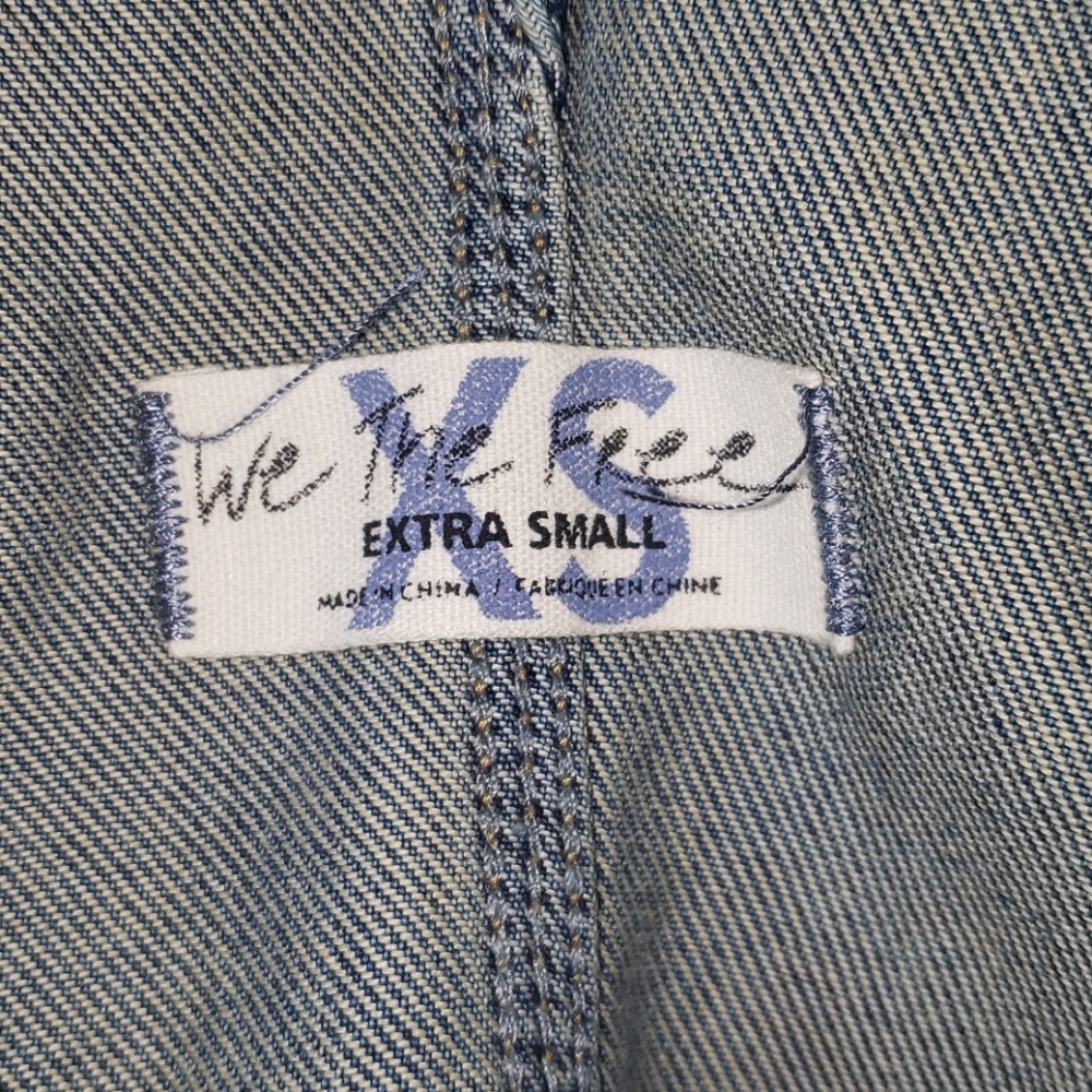 We the Free People Baxter Denim Jumper Nwt - Picture 8 of 10